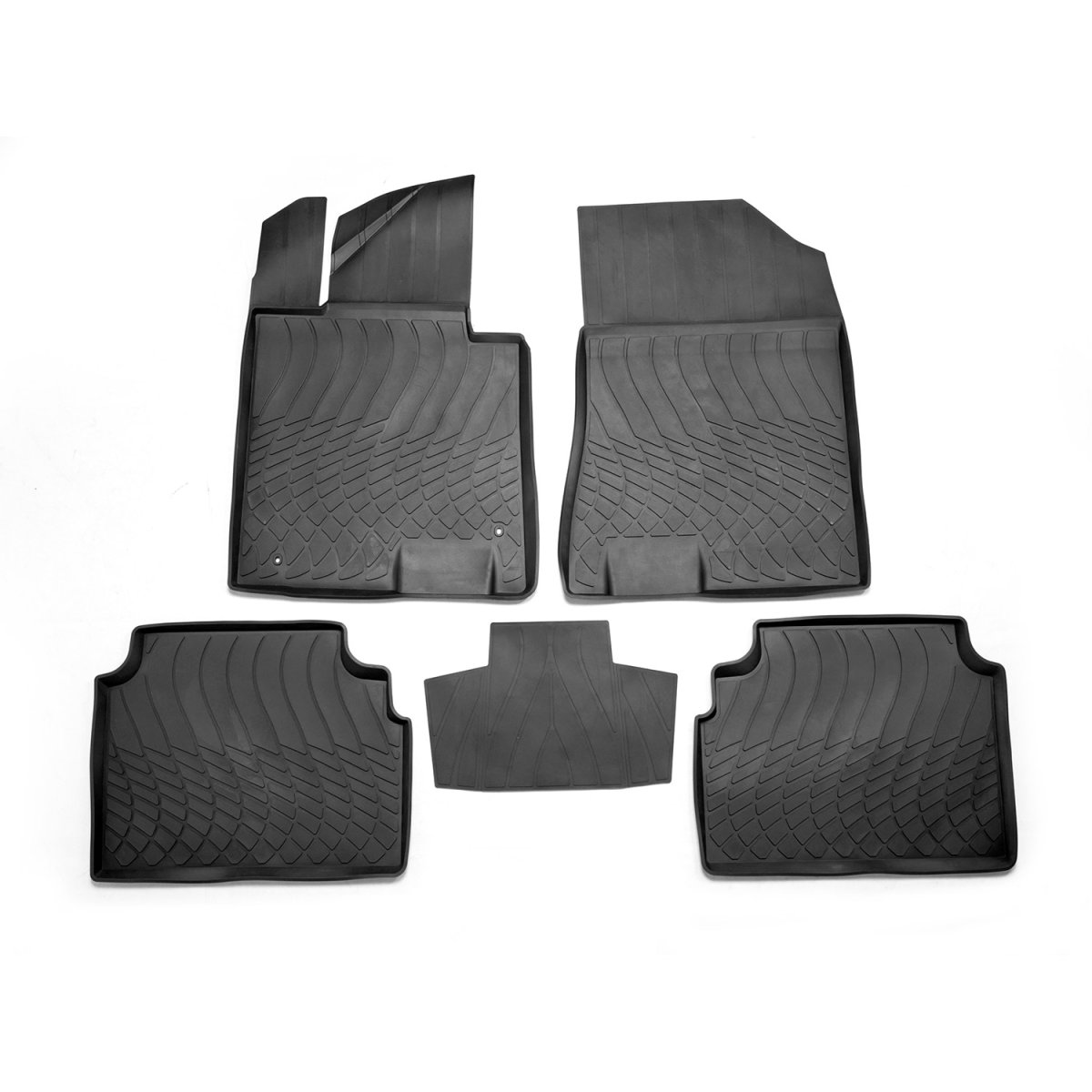 KIA K5 Floor Mats - Omac - Rubber TPE - Black - 2021-2025
